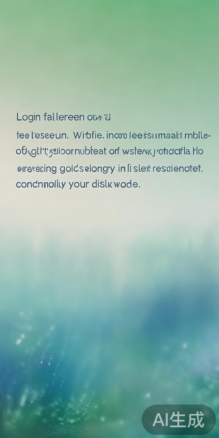 网络问题是登录失败的最常见原因之一。建议在尝试登录